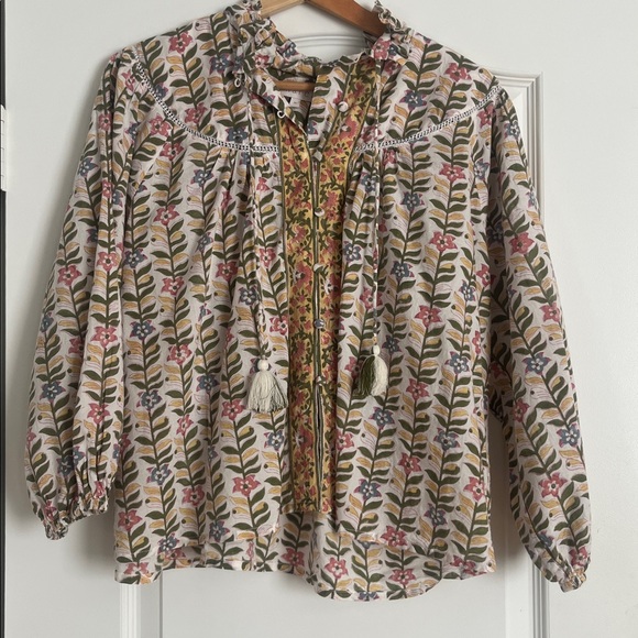 Marea Multicolor Floral blouse Tassel Medium - Picture 1 of 6